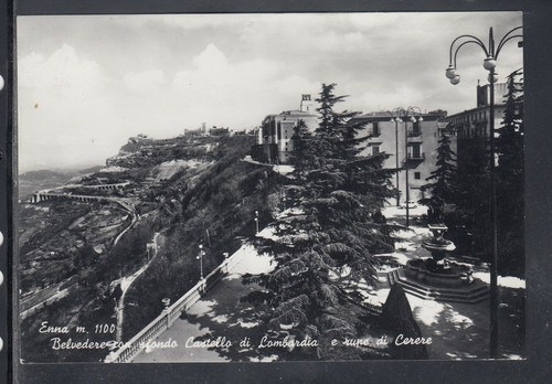 Cartolina enna belvedere - enna, con