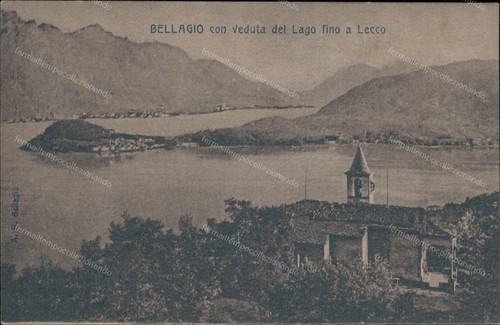 P864 cartolina bellagio con - bellagio,