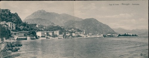 Cartolina pieghevole menaggio - cartolina,