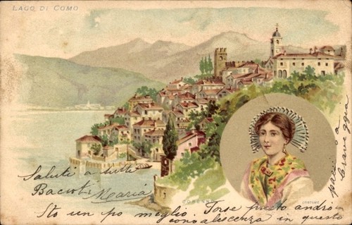 Litografia lago como - lago,