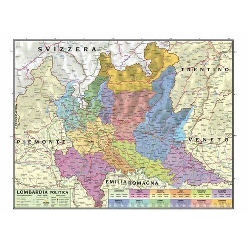 Carta geografica murale