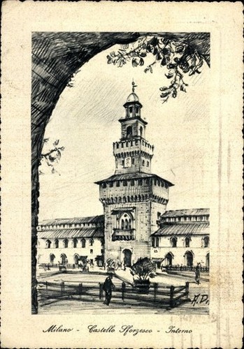 Cartoline epoca milano - d'epoca,